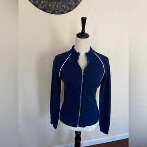 Forever21 Navy Jacket with White piping